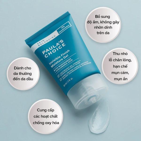  Paula’s Choice Skin Balancing Invisible Finish Moisture Gel – Kem Dưỡng Ẩm Ban Đêm Cho Da Dầu 60ml