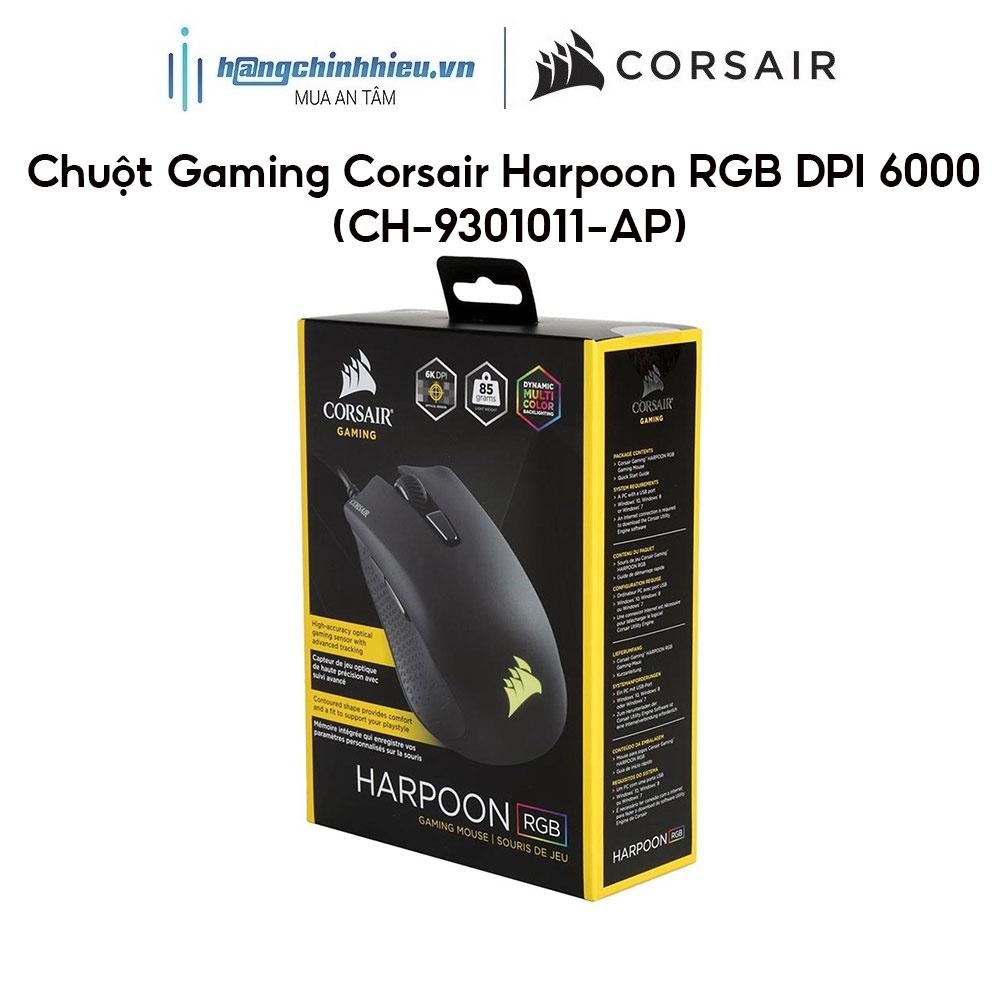 Chuột Gaming Corsair Harpoon RGB DPI 6000 CH-9301011-AP Hàng chính hãng