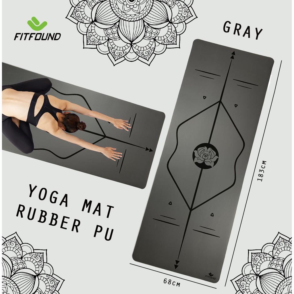 Thảm tập gym yoga cao su Pu định tuyến bản mỏng du lịch 1.5 mm chống trơn trượt