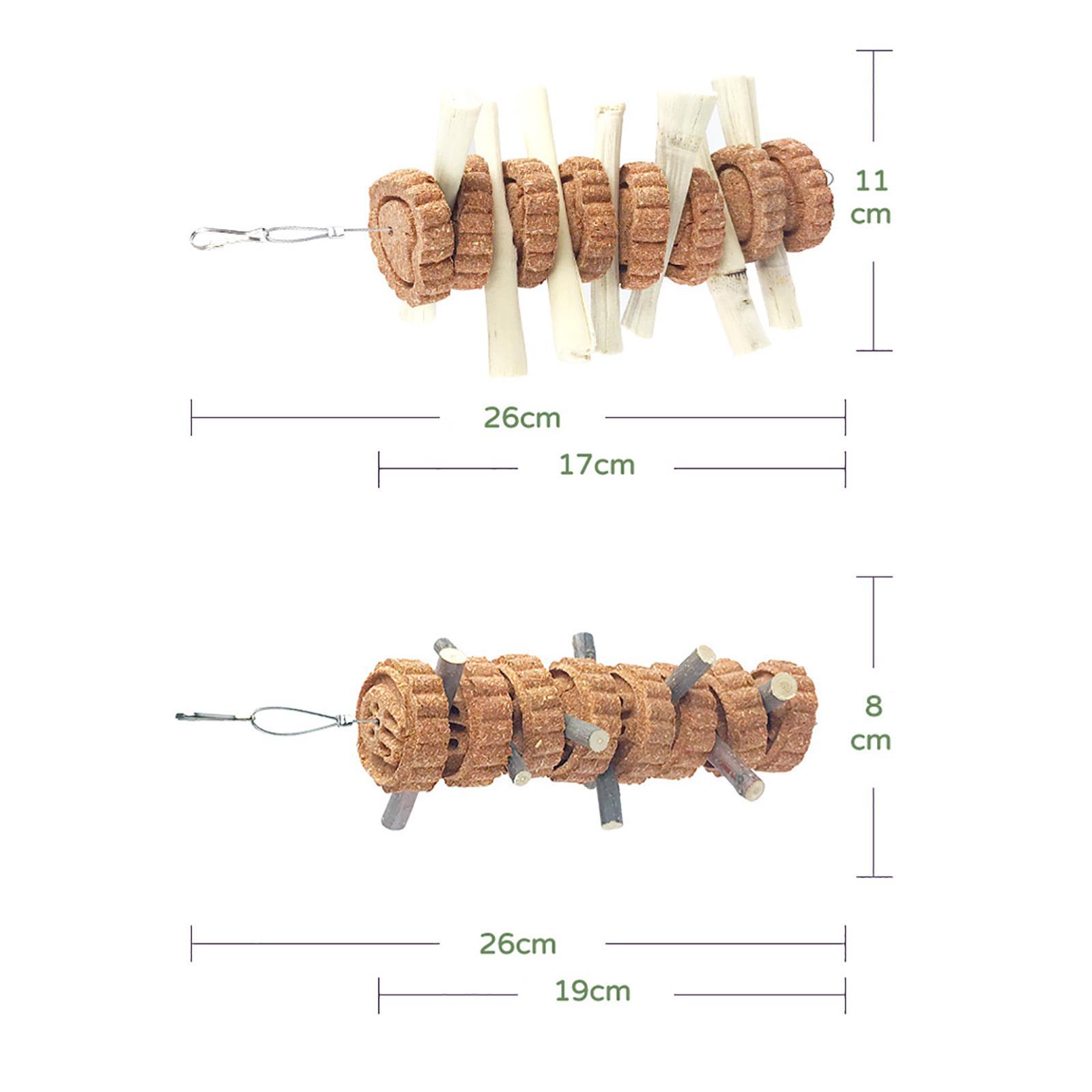 Bunny Chew Toys, Natural Wood Sticks Guinea Pigs Hamsters Toys Cage Accessories for Small Pets Chewing and Playing & Teething Teeth Care