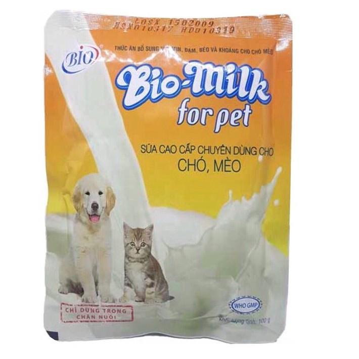 1 gói sữa 100gr dinh dưỡng dành cho chó mèo - Bio milk for pet
