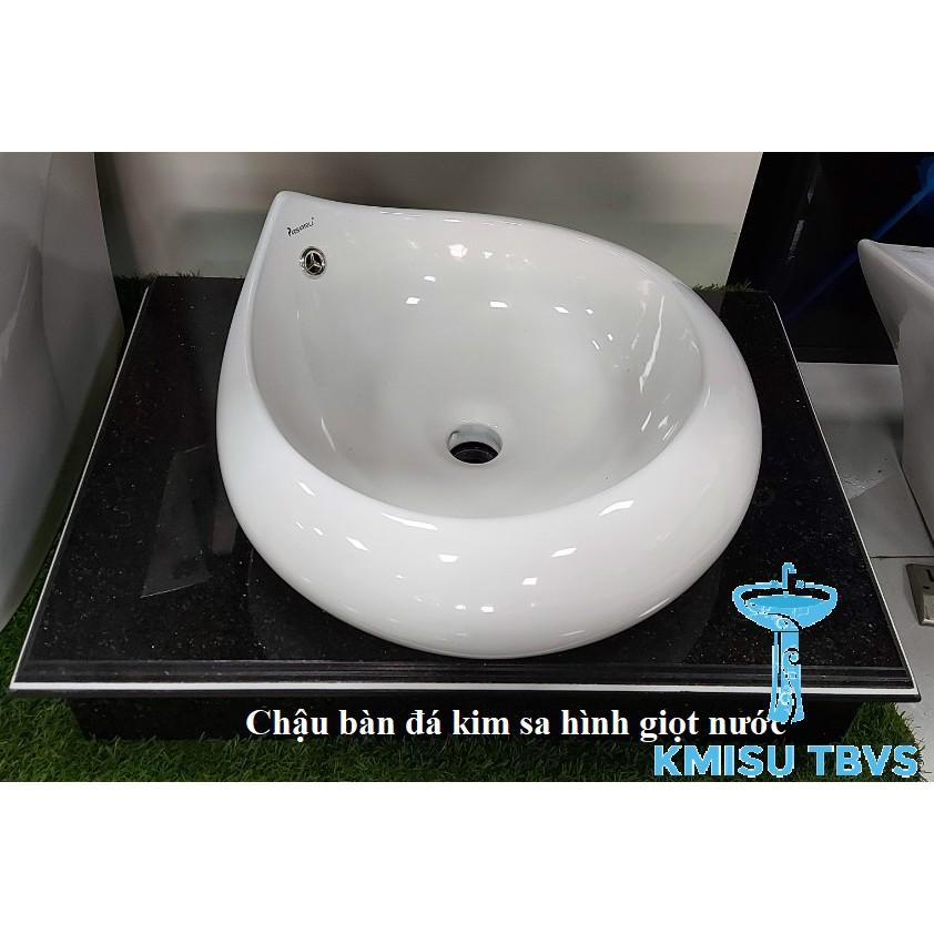 Chậu lavabo, tChậu rửa mặt dương bàn hình giọt nước. Kmisu thiết bị vệ sinh