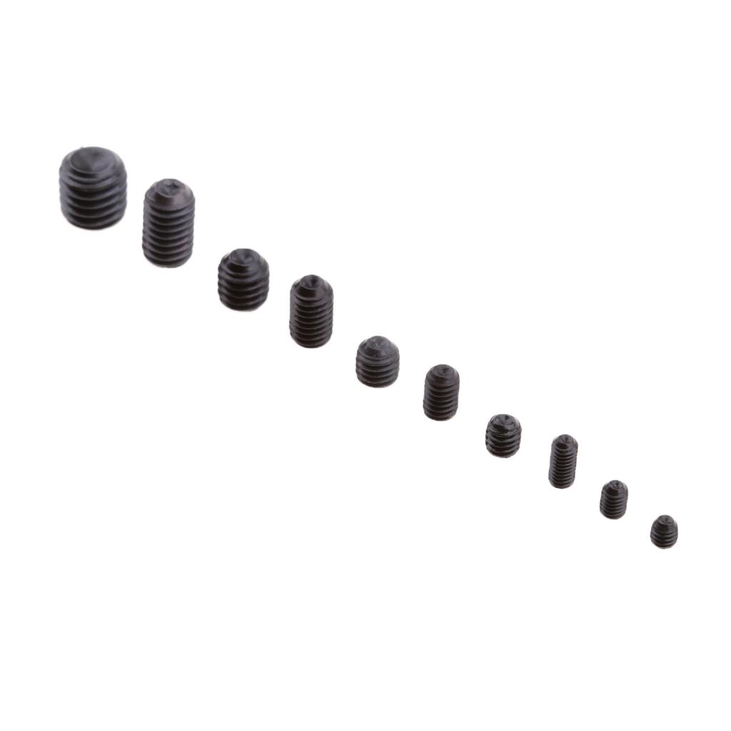 200Pcs M3 M4 M5 M6 M8 Carbon Steel Head Hex Socket Grub Screws Assorted Kit