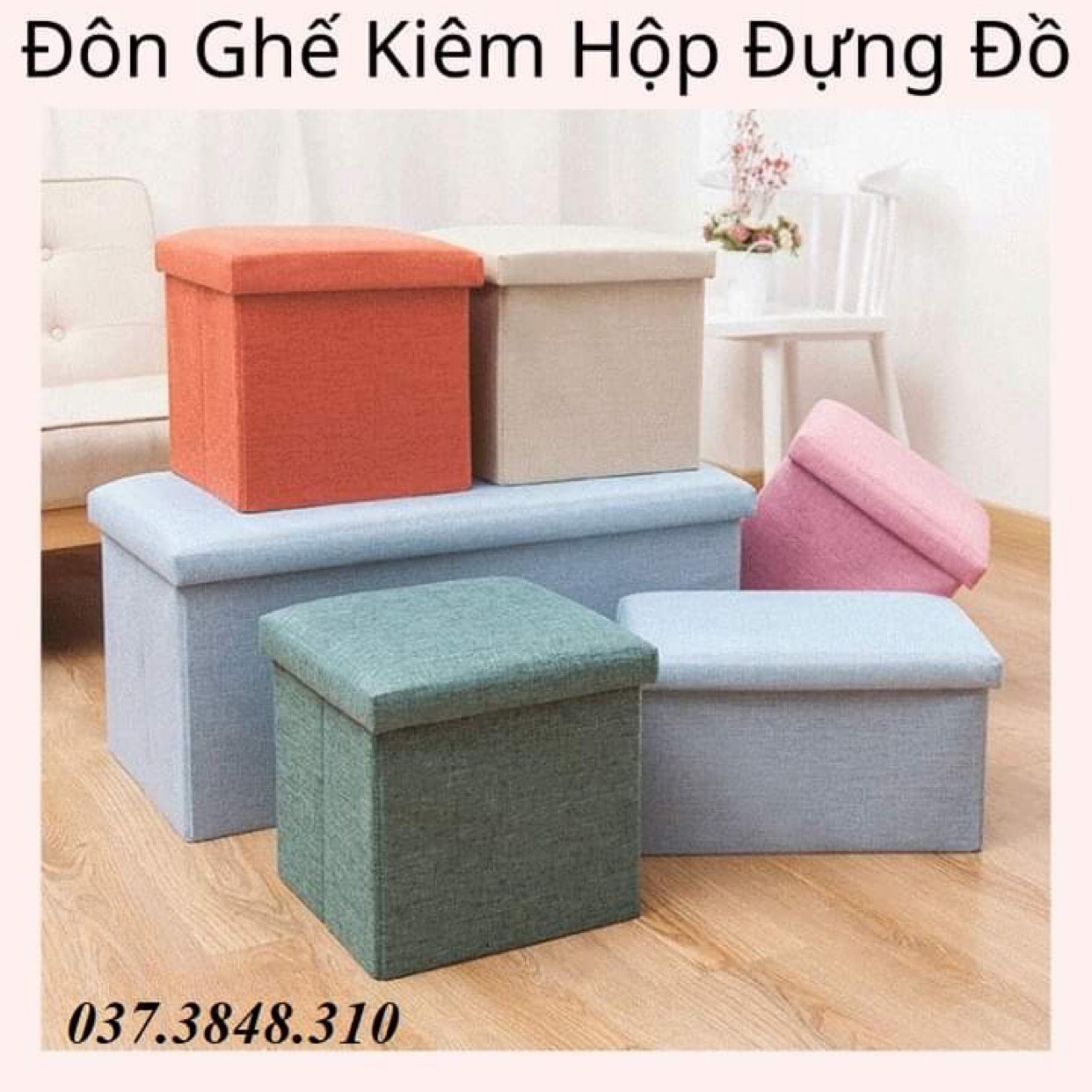 Hộp Đựng Đồ Kiêm Ghế Ngồi - Ghế Đôn Kiêm Hộp Đựng Đồ Đa Năng v7