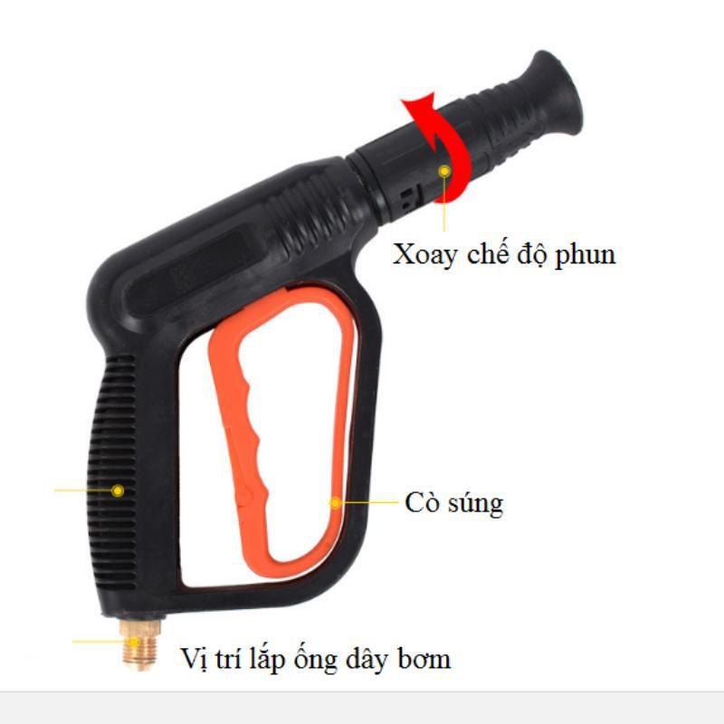 vòi phun xịt rửa xe áp lực cao DTS1 Ren ngoài 14mm (Đầu bằng) 206660 