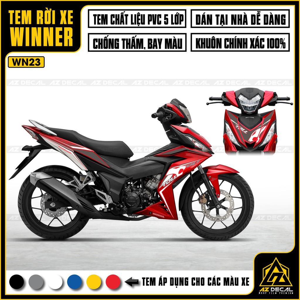 Tem Rời Dán Xe Winner V1 / 150 Mẫu Toll | WN23 | Decal Chế Xe Máy Chất Liệu PVC Cao Cấp - Xanh Lá Đen