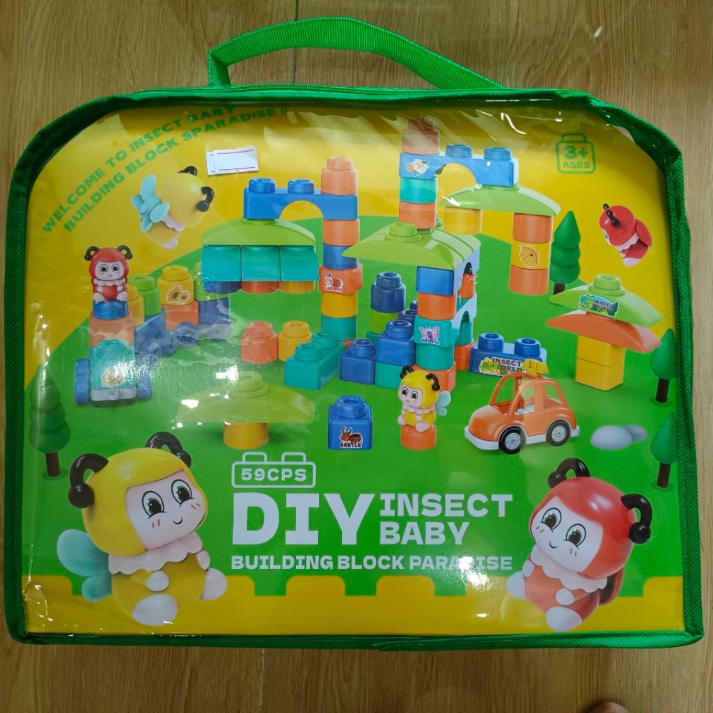 Bộ xếp hình thông minh cho bé vừa chơi vừa học. Kích thước túi: 33.5x28x 10 cm