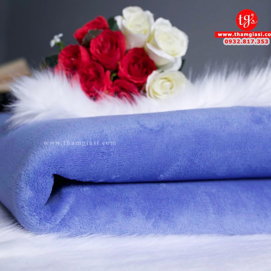 Thảm Nhung Màu Xanh Đậm | Thảm Trang Trí Phòng Khách - Phòng Ngủ - Thảm Trải Sofa - Thảm Dành Cho Bé