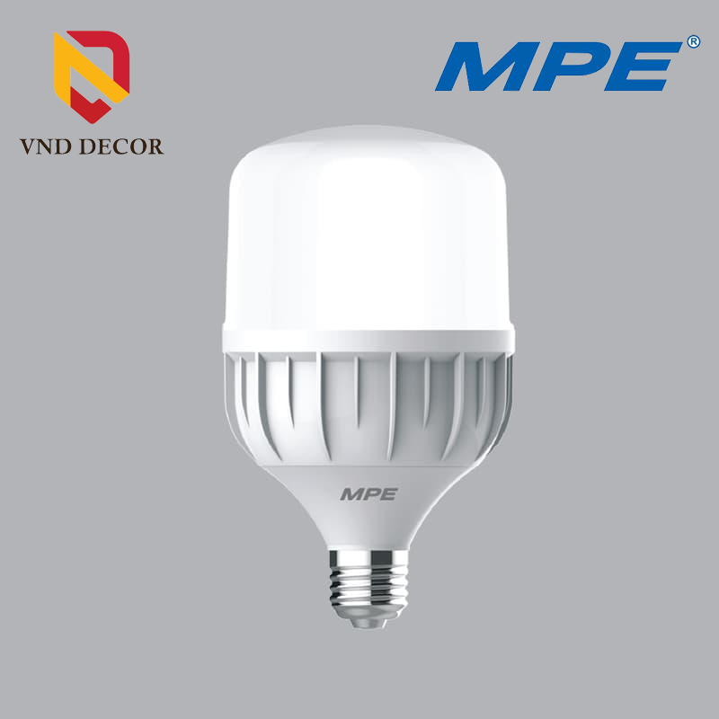 Bóng đèn Led Bulb 30W ánh sáng Trắng - MPE Chính Hãng đuôi E27, Đèn led trụ siêu sáng, Led Bulb trụ 30w ánh sáng trắng đuôi E27