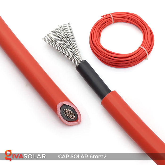 Dây cáp DC chuyên dụng cho điện năng lượng mặt trời GIVASOLAR DC 6mm2 - Cuộn 100m