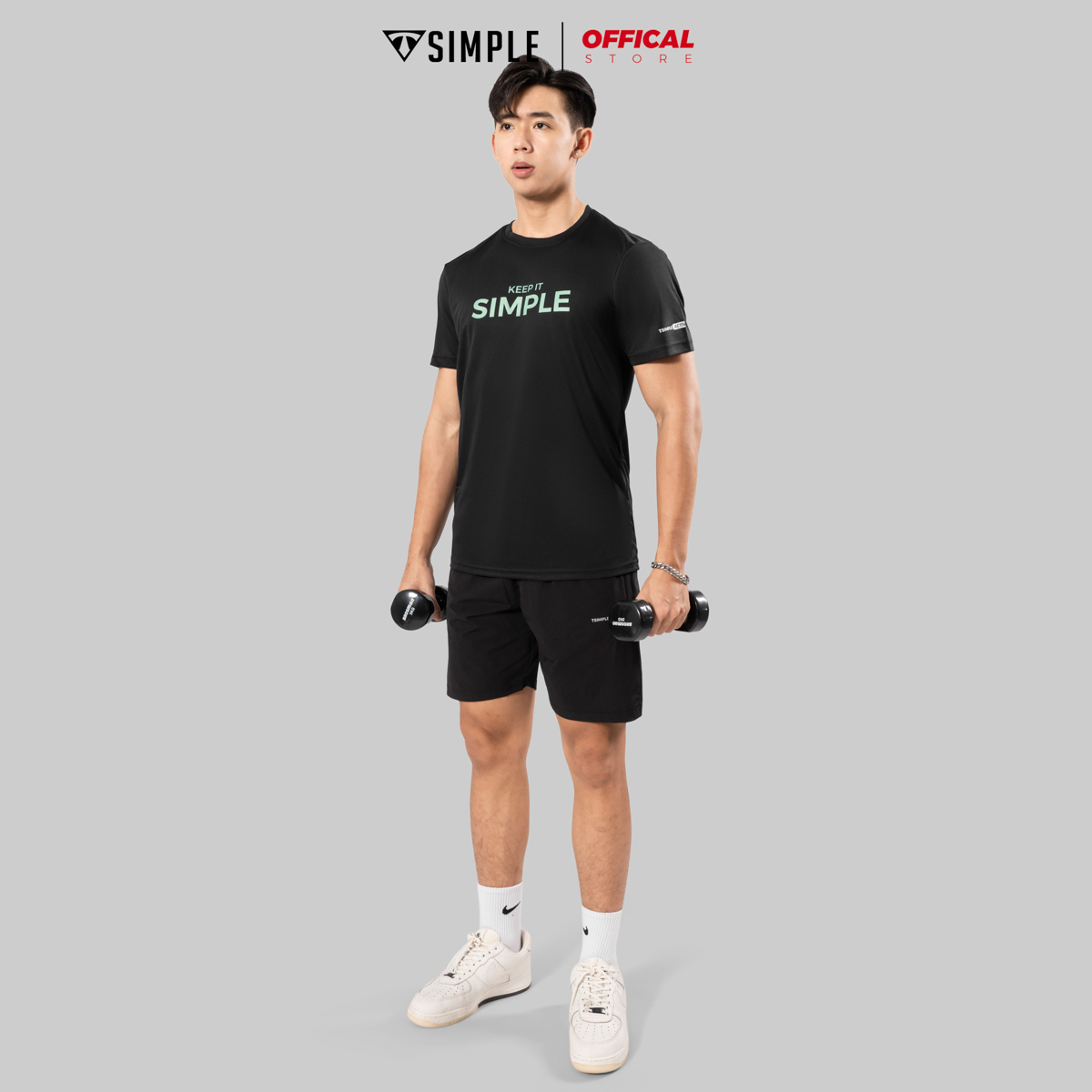 Áo Thể Thao Nam TSIMPLE cổ tròn tay ngắn tập gym vải thun lạnh thoáng mát co giãn chuẩn form Keep It Simple