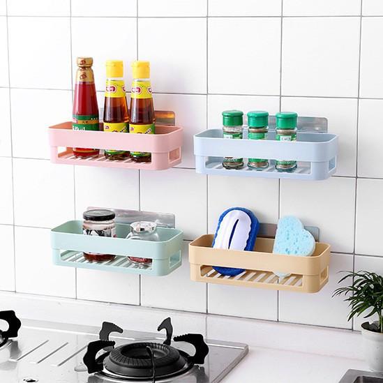 Kệ nhựa hút chân không để vậy dụng nhà tắm, nhà bếp