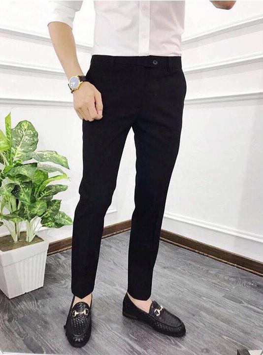 Quần âu nam công sở dạo phố cao cấp co giãn nhẹ, quần tây nam dáng ôm