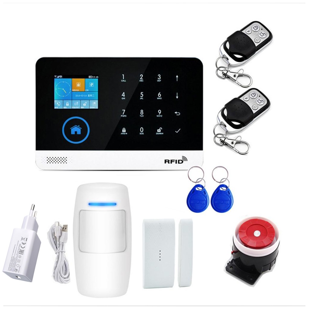 Vinetteam Bộ Báo Động Chống Trộm Không Dây Trung Tâm Dùng Sim Và Wifi Cảm Biến Mở Cửa Chống Trộm, Chuông Báo Động Độc Lập, Lắp Đặt Dễ Dàng - Báo Trộm Qua Điện Thoại, Gọi Điện, Nhắn Tin - Hàng Nhập Khẩu