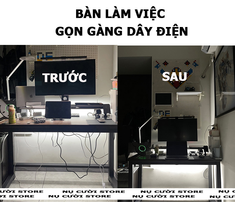 Giá Treo Ổ Cắm Điện; Kẹp Đỡ Dây Điện Gọn Gàng; Kệ Để Ổ Điện Dưới Bàn Làm Việc; Khay Đi Dây Kẹp Bàn