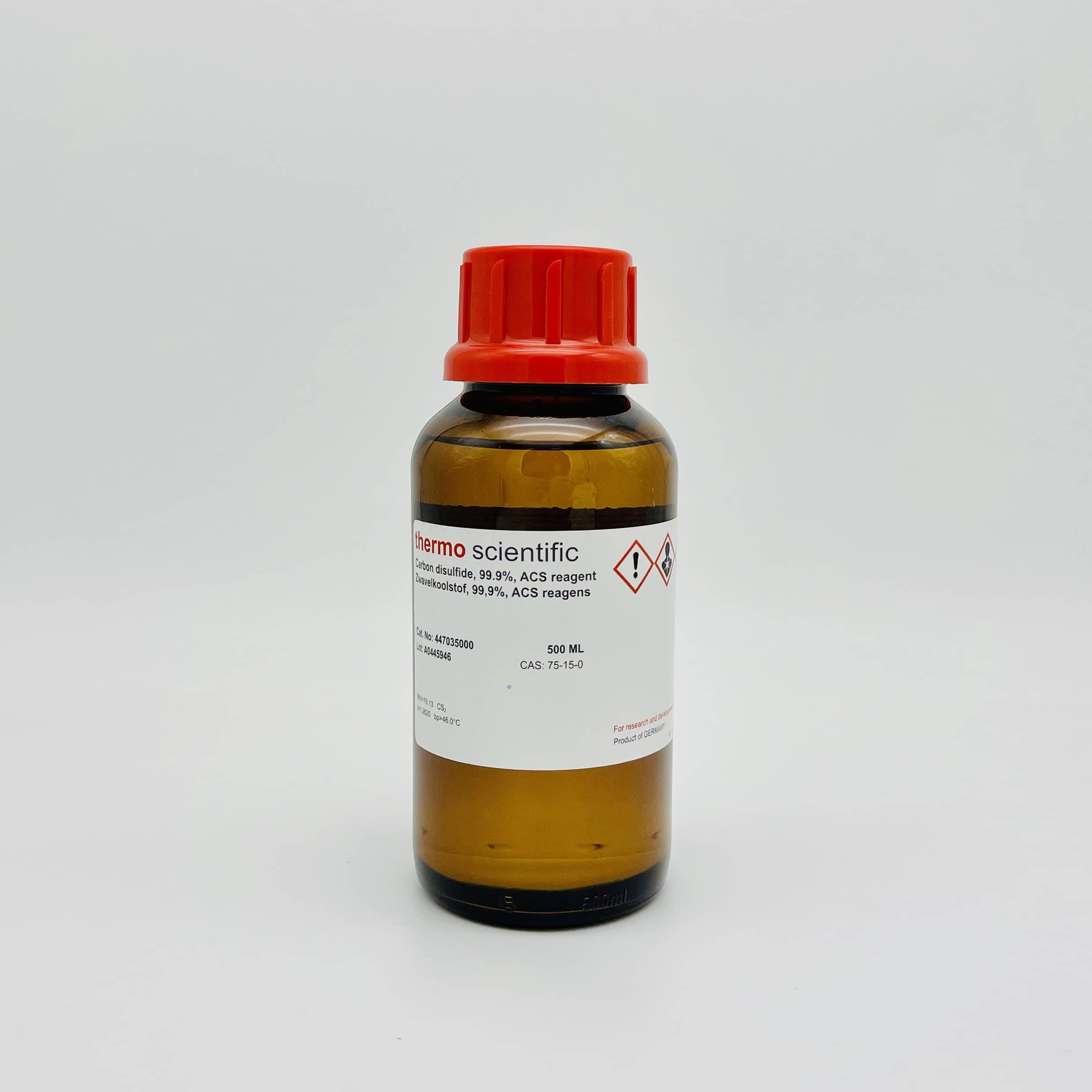Hóa chất Carbon Disulfide 99.9%, Chai 500ML