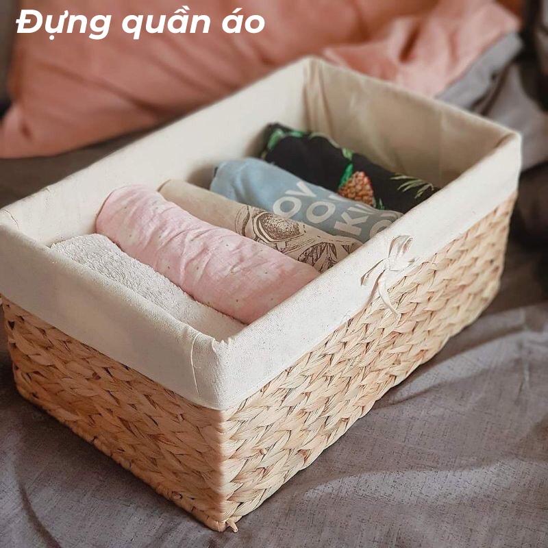 Khay sọt lục bình Tre Làng chất liệu bèo tây chống mốc