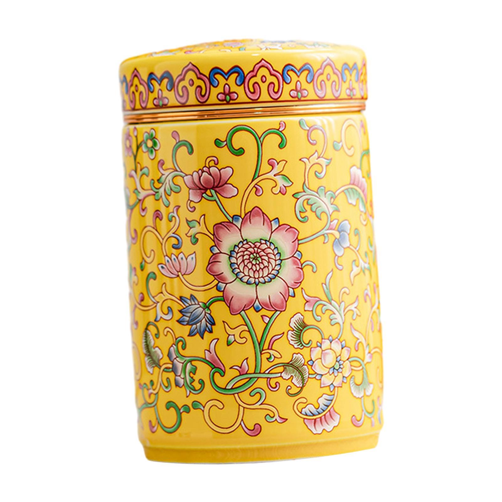 Temple Ginger Jar Tea Canister Decoration Versatile Tea Storage Jar with Lid