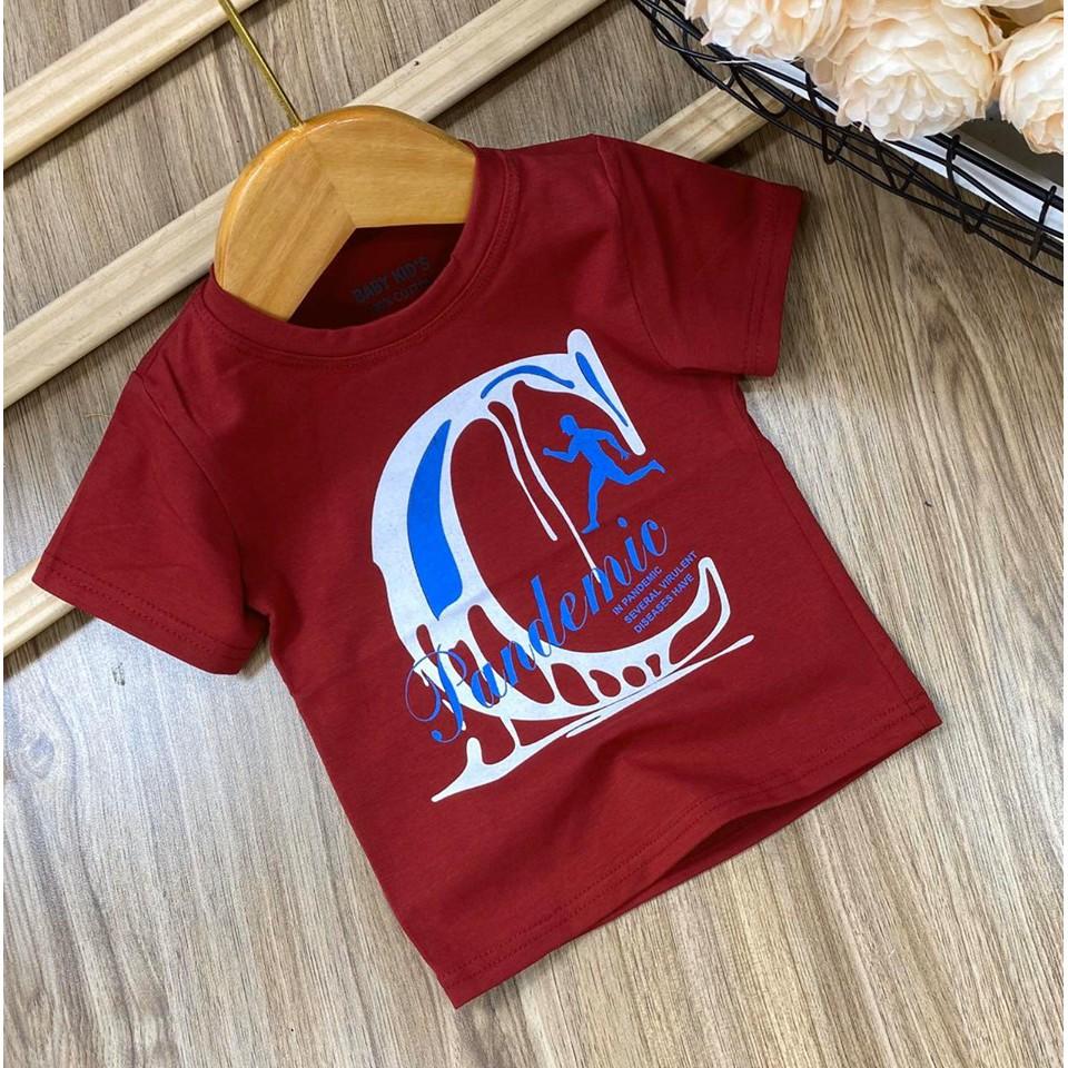 Áo thun cotton in chữ C cho bé