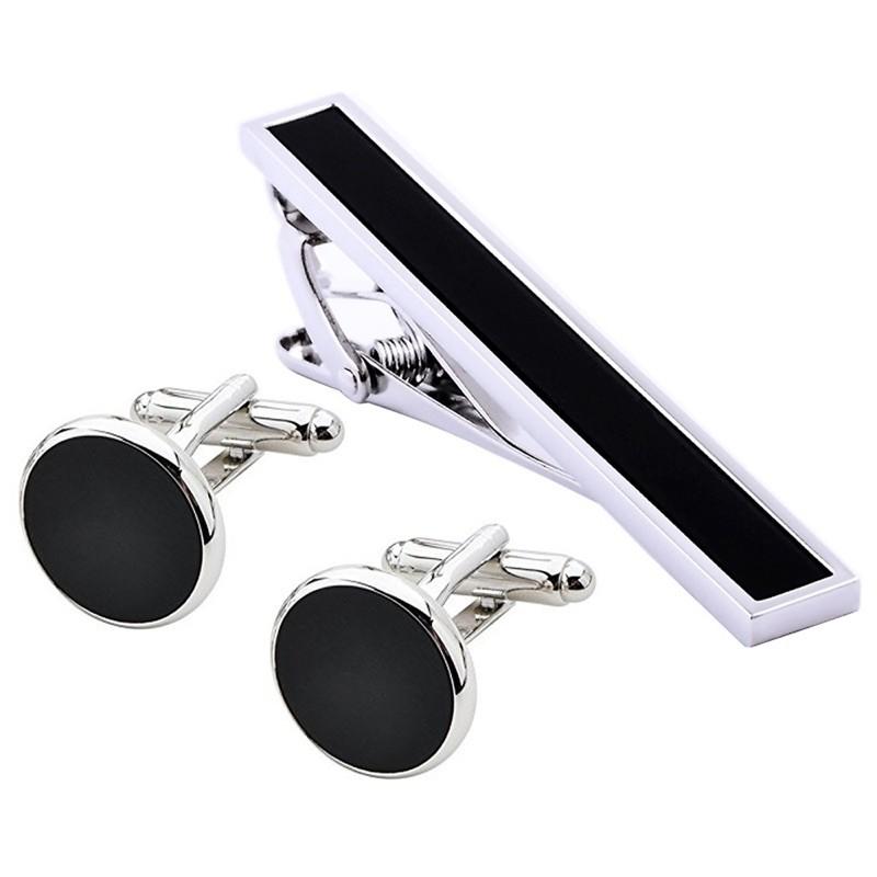 Set cufflinks khuy măng sét và Kẹp cà vạt cao cấp