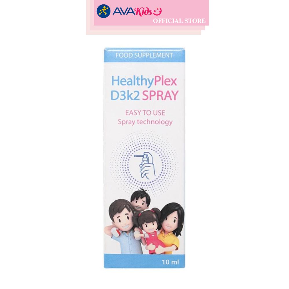Lọ xịt HealthyPlex D3K2 hỗ trợ hấp thu canxi 10 ml (từ 0 tháng)
