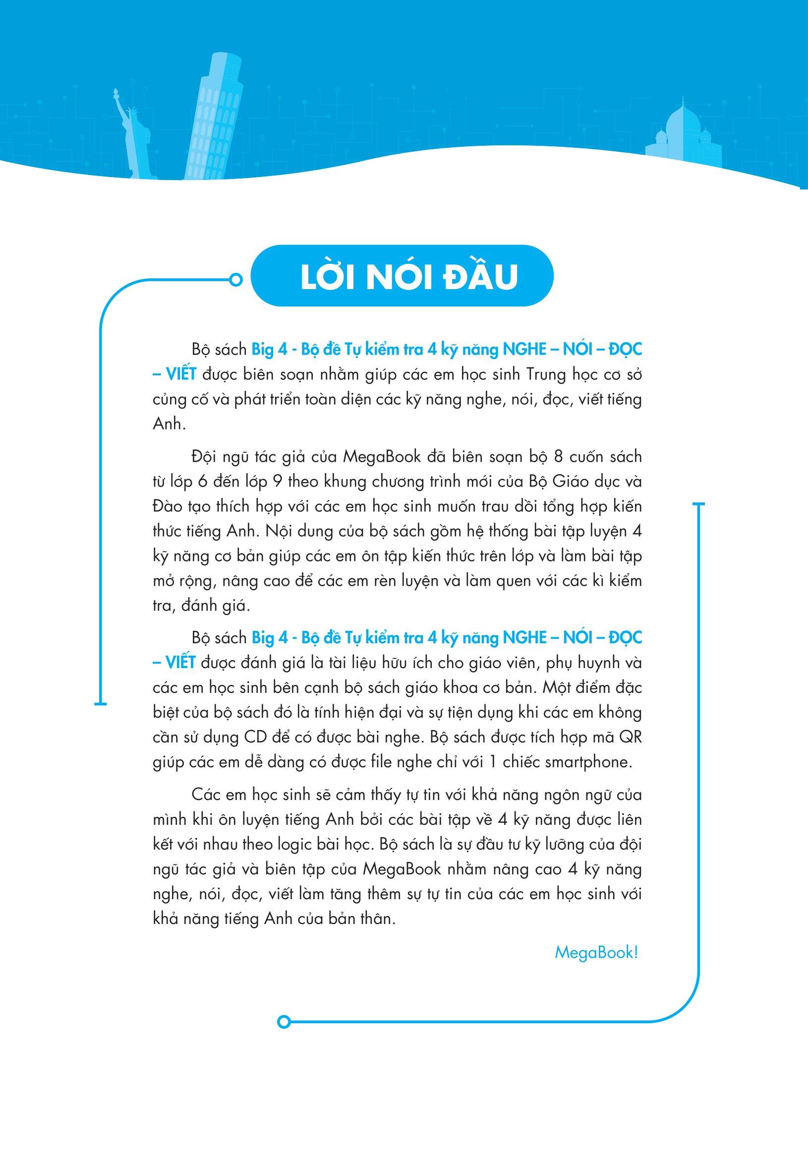 Global Success - Big 4 - Bộ Đề Tự Kiểm Tra 4 Kỹ Năng Nghe-Nói-Đọc-Viết Tiếng Anh Cơ Bản Và Nâng Cao 8 - Tập 2