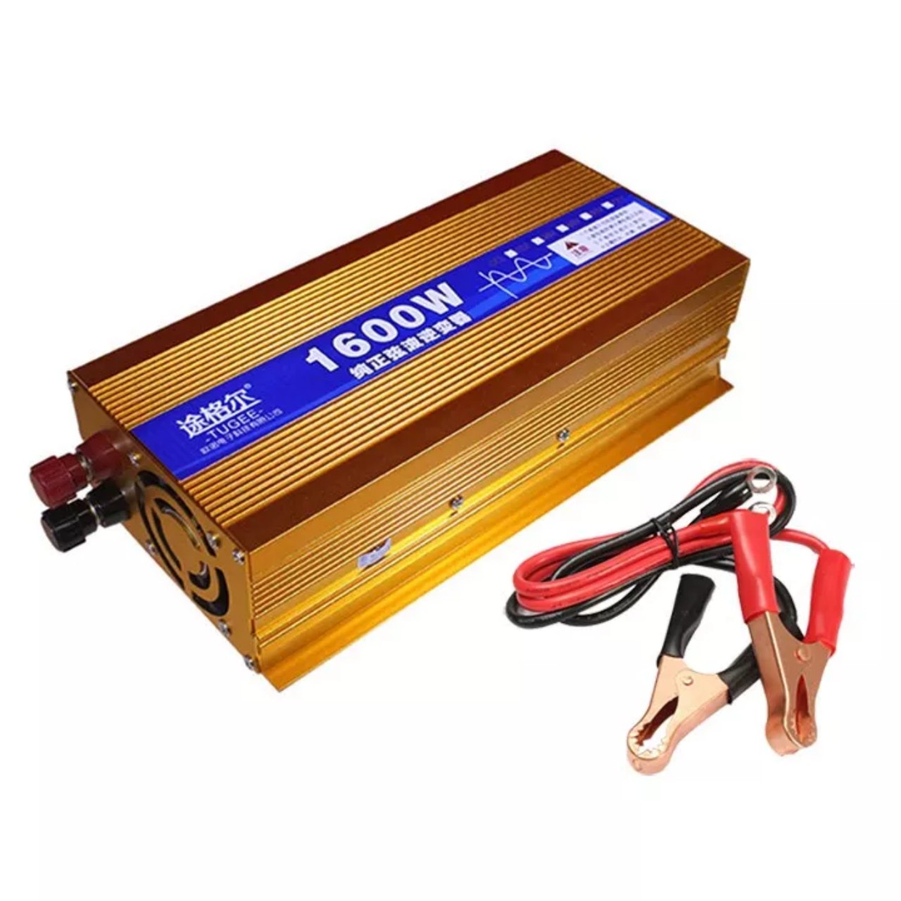 Bộ đổi điện 12v - 220v, Kích điện 12V-220v TUGEE sóng Sin chuẩn 1600W thông minh hàng cao câp cho ô tô , gia đình