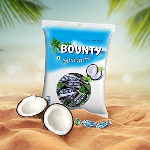 Kẹo Socola dừa Bounty Miniatures gói 150gr