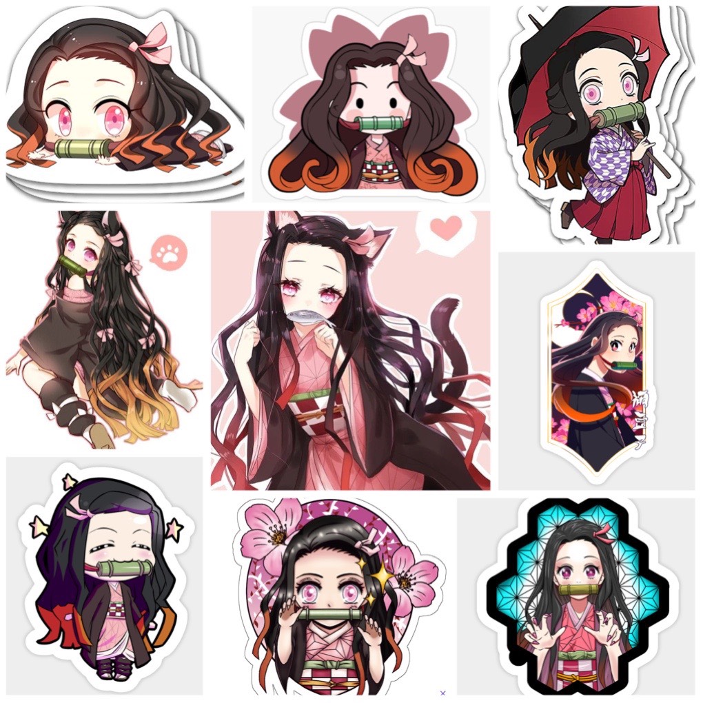 Set 60 Sticker Kamado Nezuko-Kimetsu no Yaiba