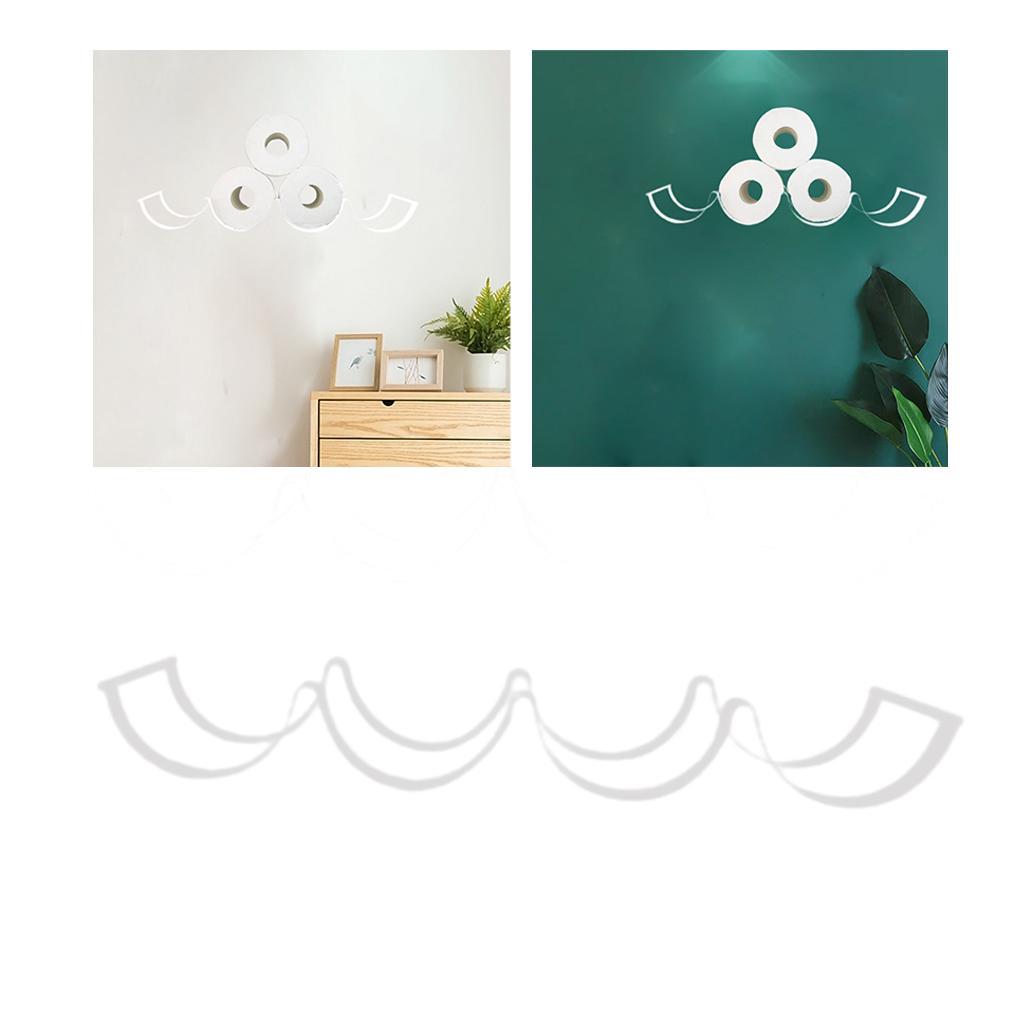 Wall Mount Toilet Paper Holder Storage Rack Tissue Rack for Kitchen Bathroom