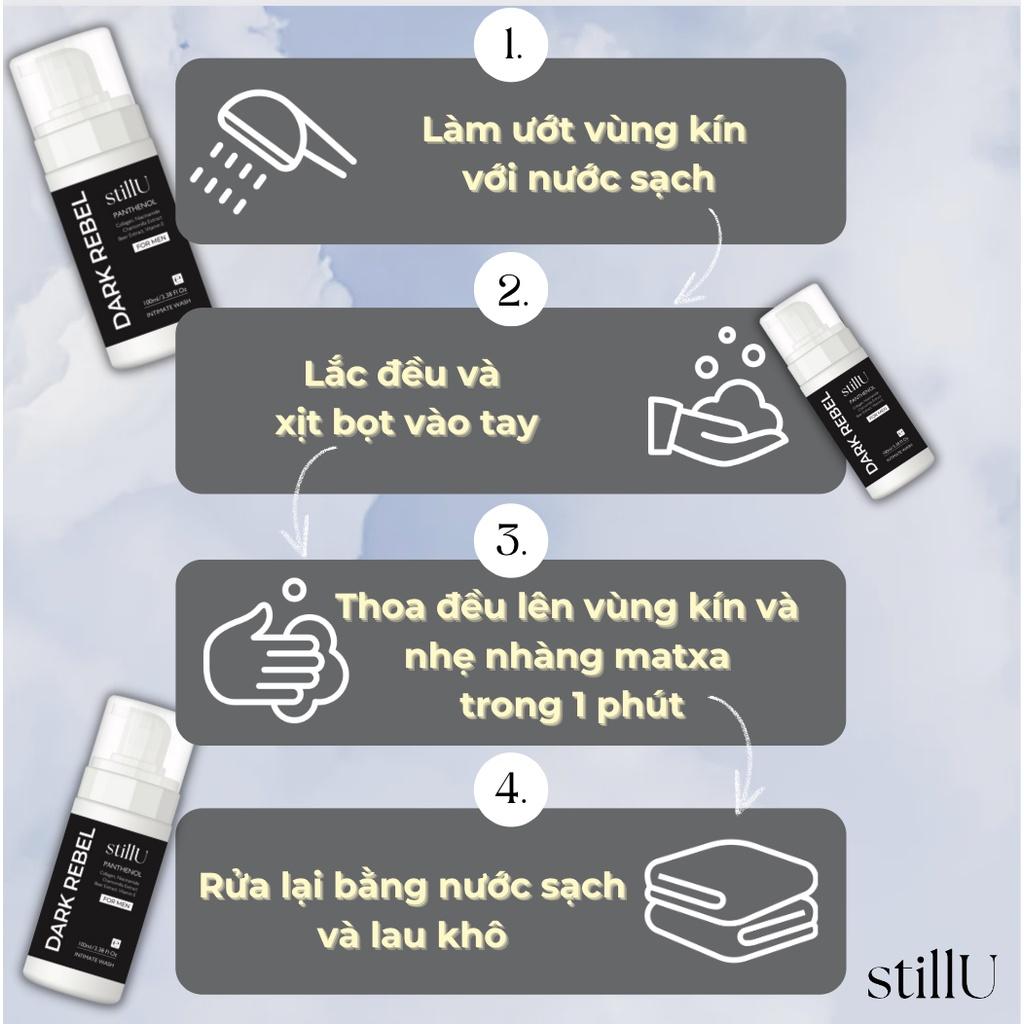 Combo Dung dịch vệ sinh nam giới stillU, dung dịch vệ sinh nam Dark Rebel 100ml &amp; Silver Winter 100ml