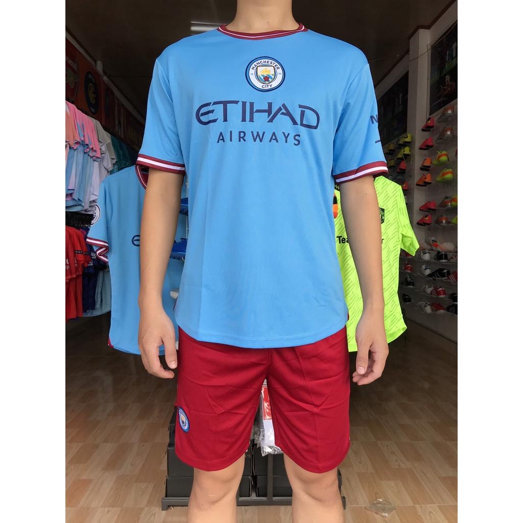 Bộ đá bóng gai mè CLB Manchester City sân nhà cao cấp 2023 siêu đẹp