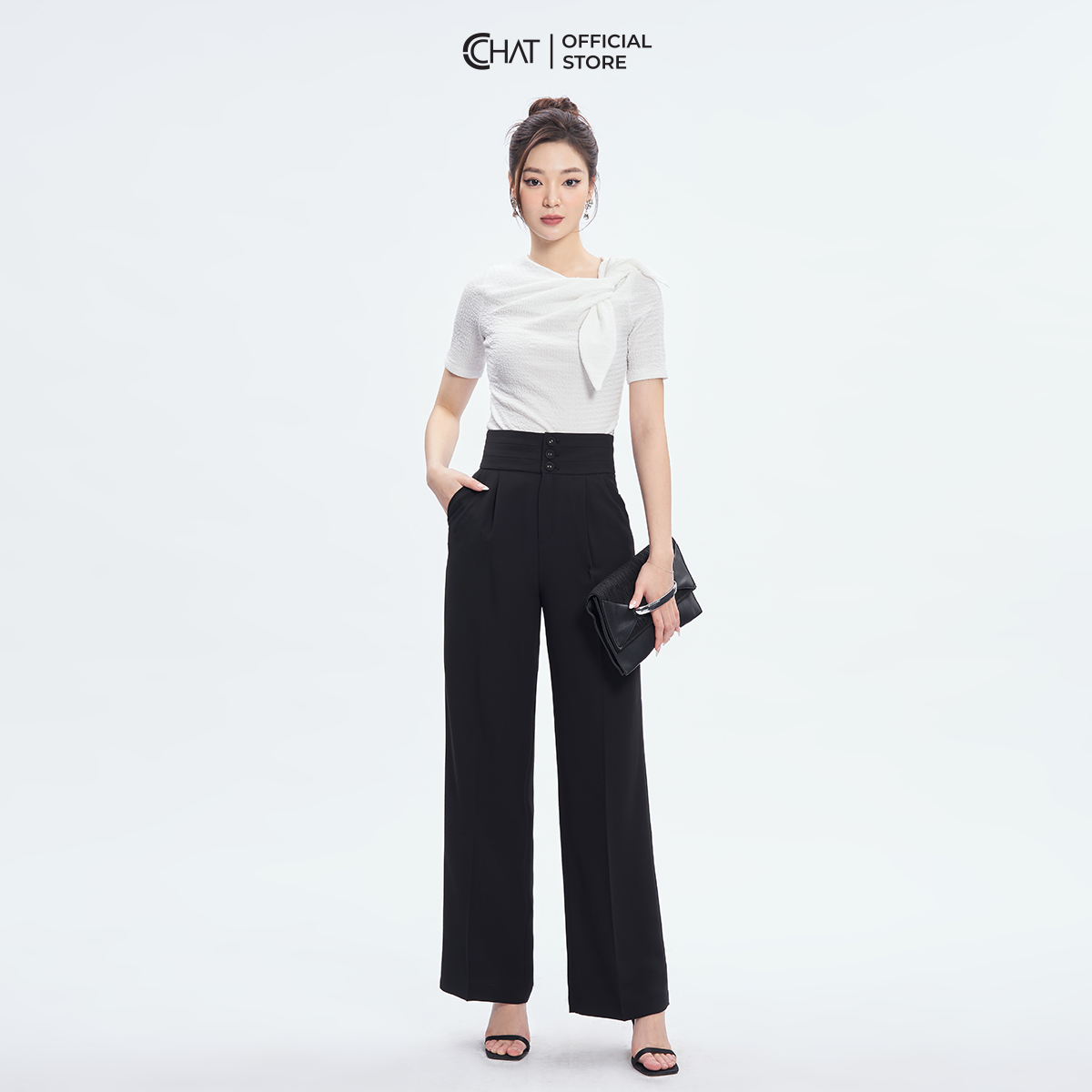 Áo Thun  Xoắn Lá Vai Chất Thun Cao Cấp 53TNC2001OT