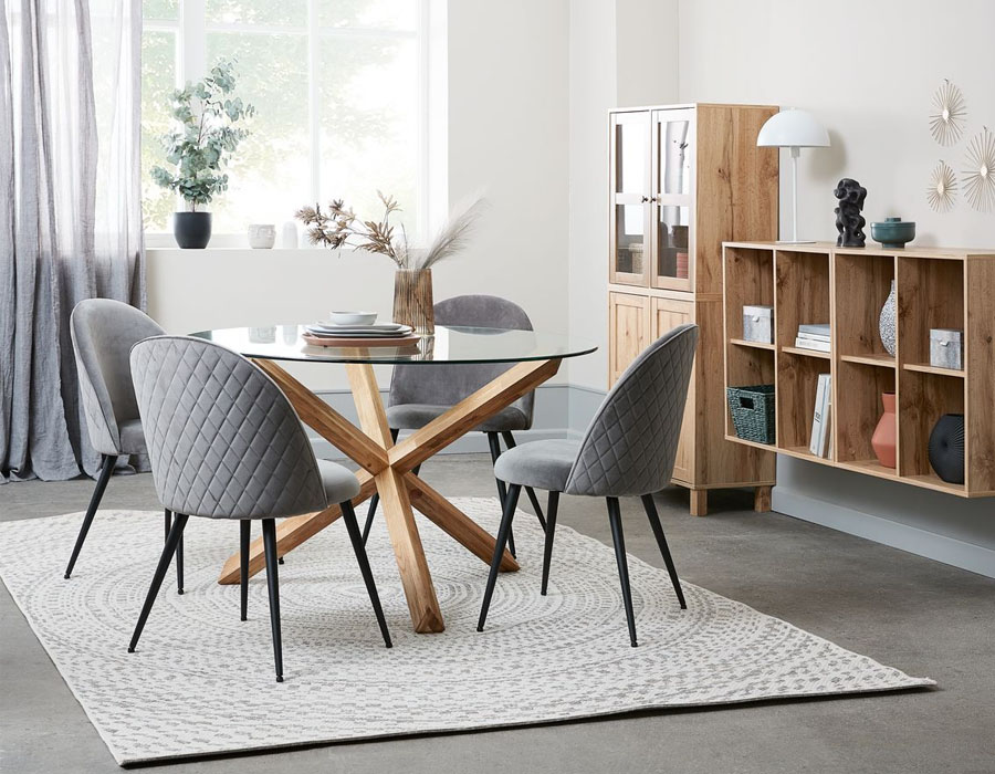 Ghế bàn ăn | JYSK Kokkedal | kim loại/polyester | nhiều màu | R52xS54xC84cm