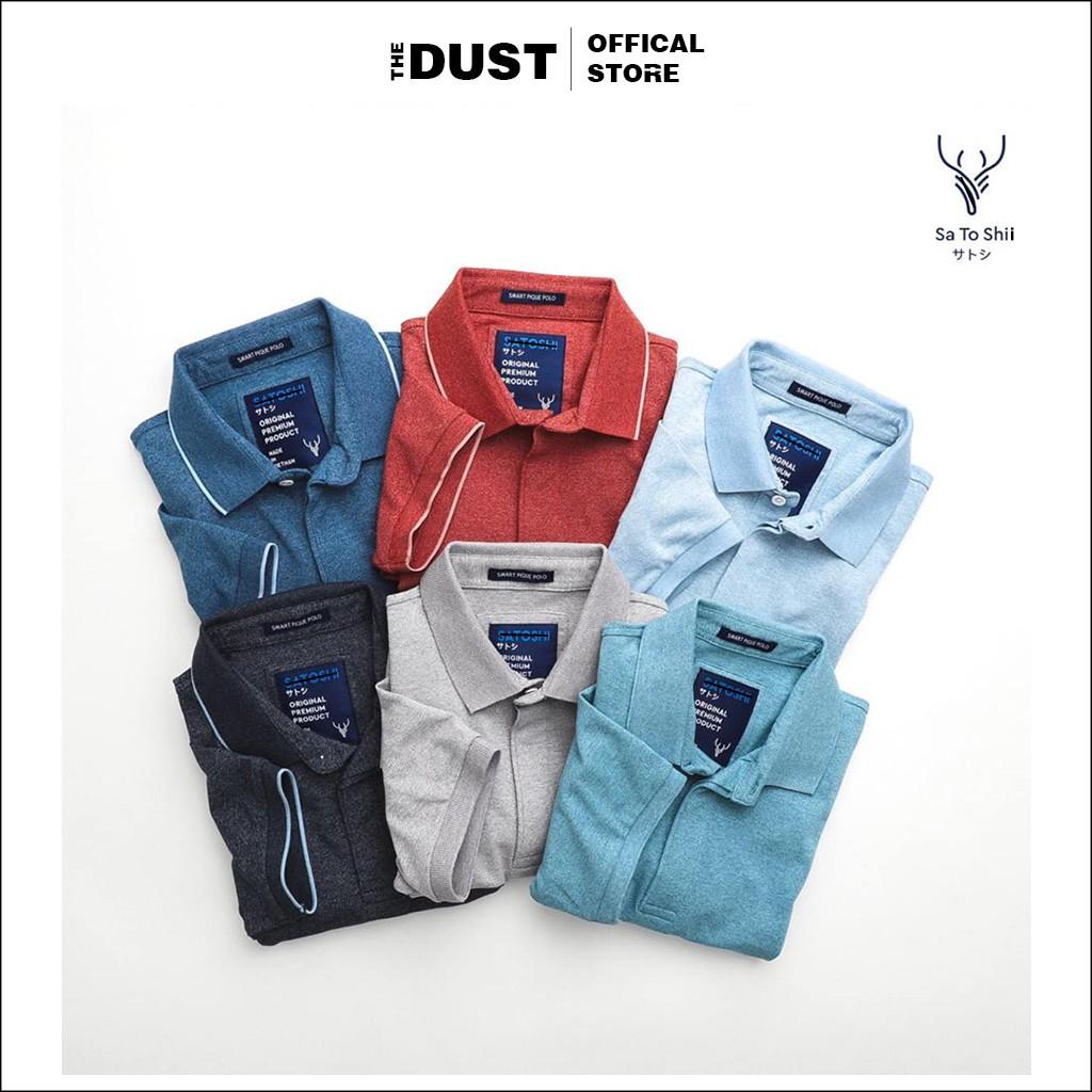 Áo thun polo nam cổ bẻ phối viền STS trơn basic, vải cotton cá sâu, form slim fit, trẻ trung, lịch lãm - THE DUST
