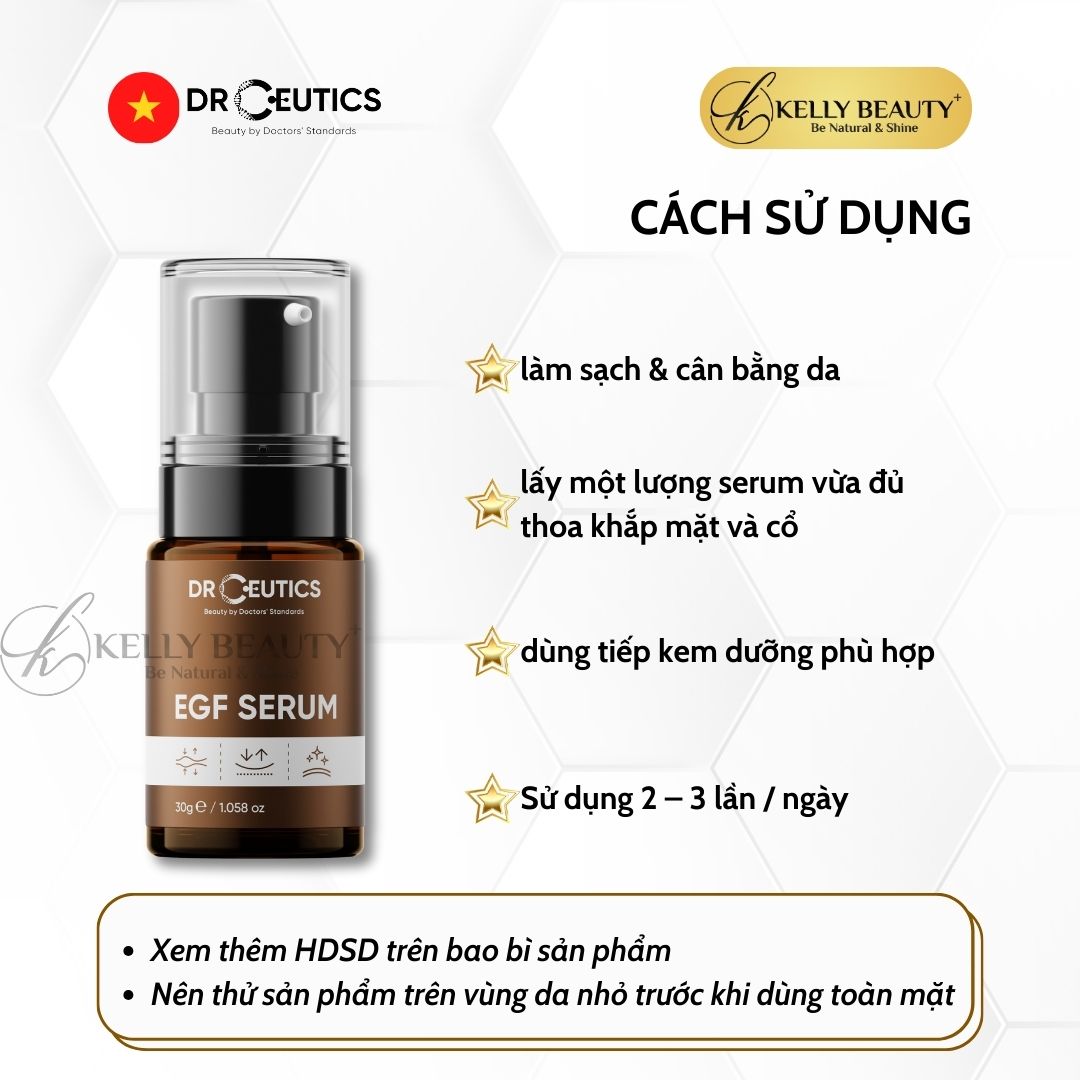 DrCeutics EGF Serum - Tinh Chất Phục Hồi Trẻ Hóa Da | Kelly Beauty