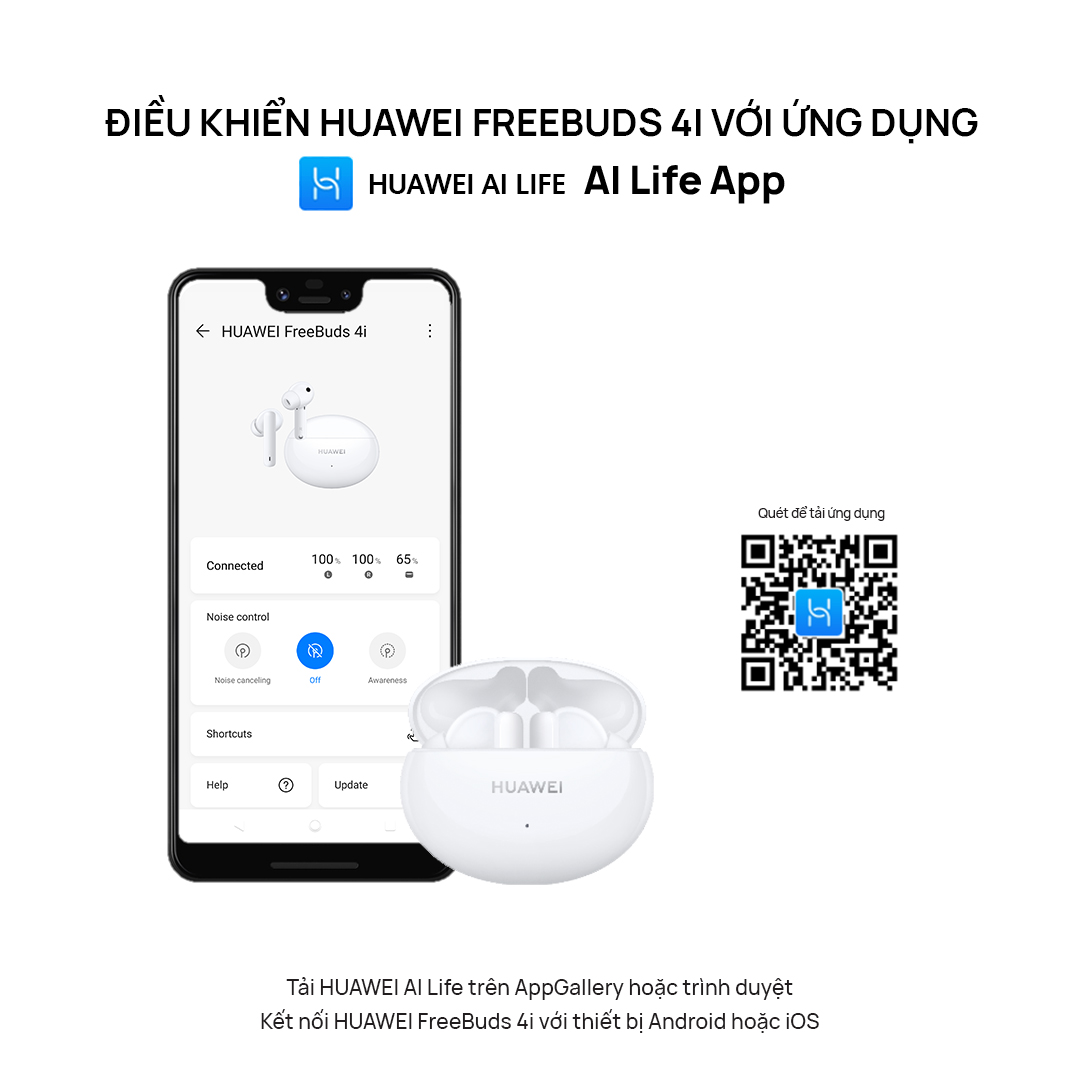 Bộ Sản Phẩm Huawei (Vòng Đeo Tay Thông Minh HUAWEI Band 6 + Tai Nghe Không Dây HUAWEI Freebuds 4i) | Hàng Chính Hãng