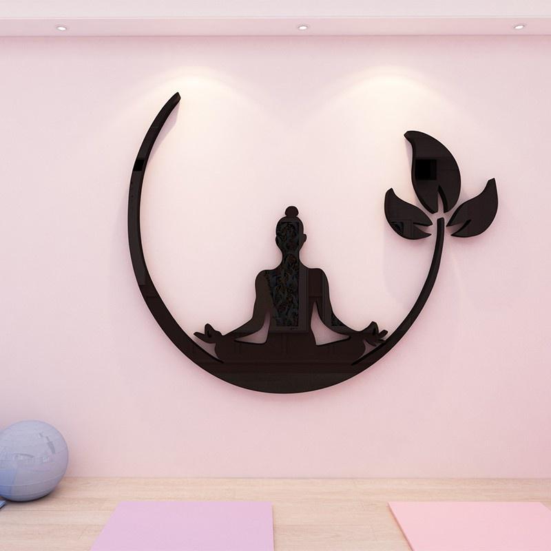 Tranh dán tường mica 3d decor khổ lớn trang trí phòng tập yoga viện thẩm mỹ