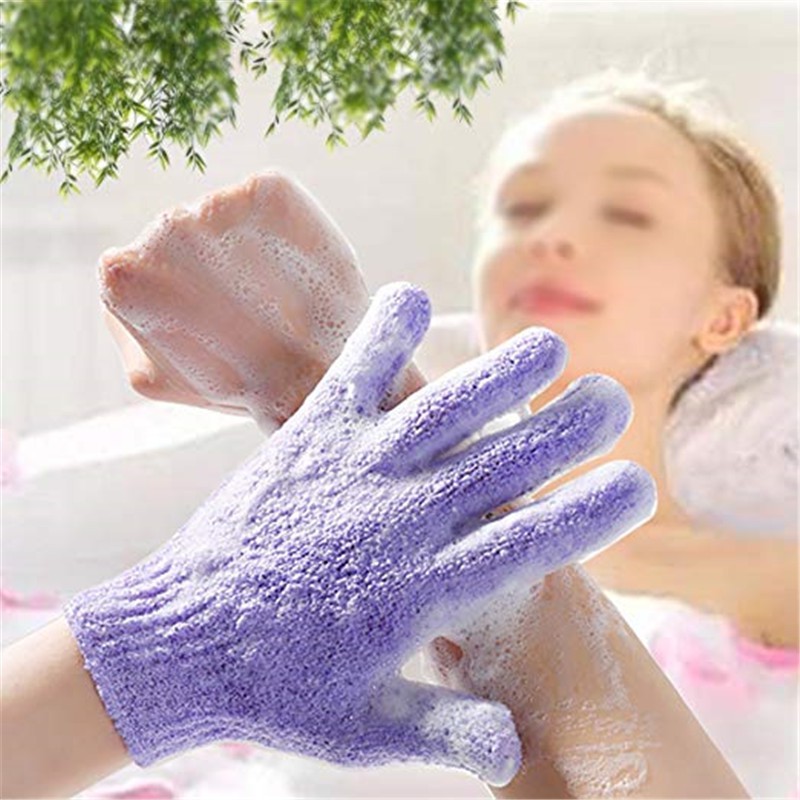 Găng tay tắm tẩy da chết tiện dụng, an toàn cho da