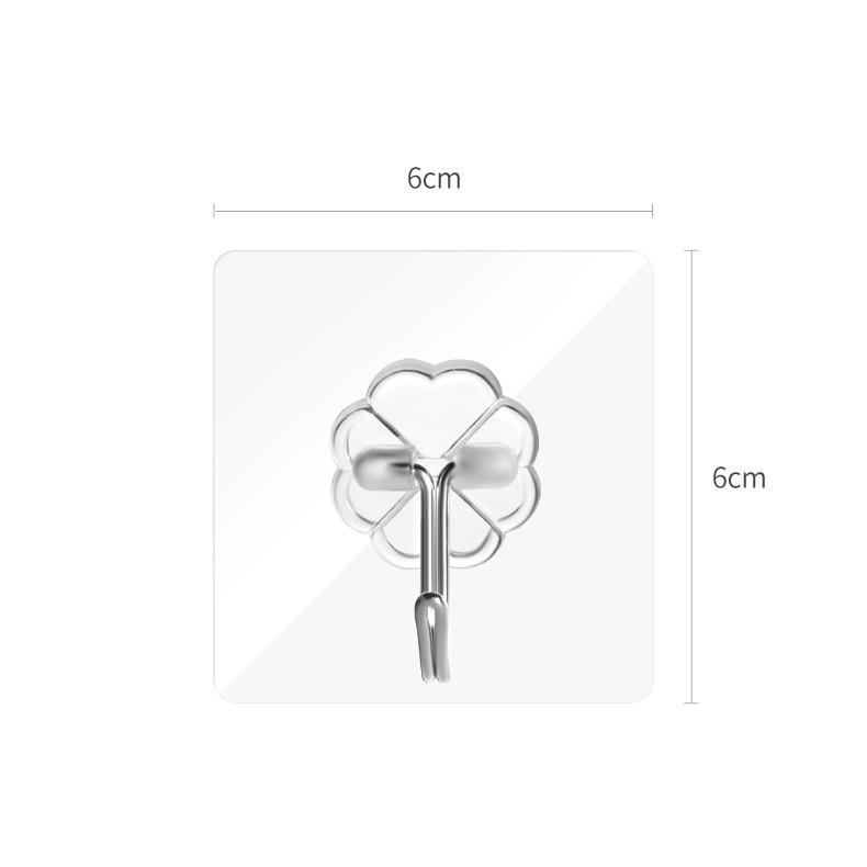 Móc dán tường trong suốt siêu dính chắc chắn, chịu lực tốt 6*6cm