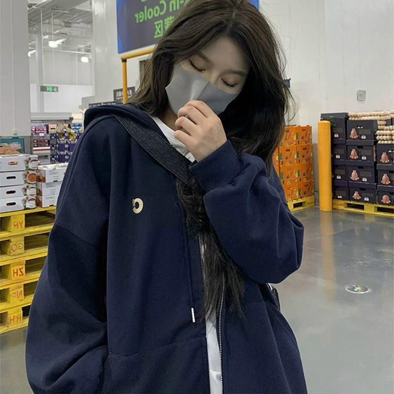 ÁO KHOÁC NỈ DÂY KÉO CÓ MŨ LÓT LÔNG ẤM ÁP - GIỮ ẤM CHO CƠ THỂ , THỜI TRANG NỮ HOTTREND