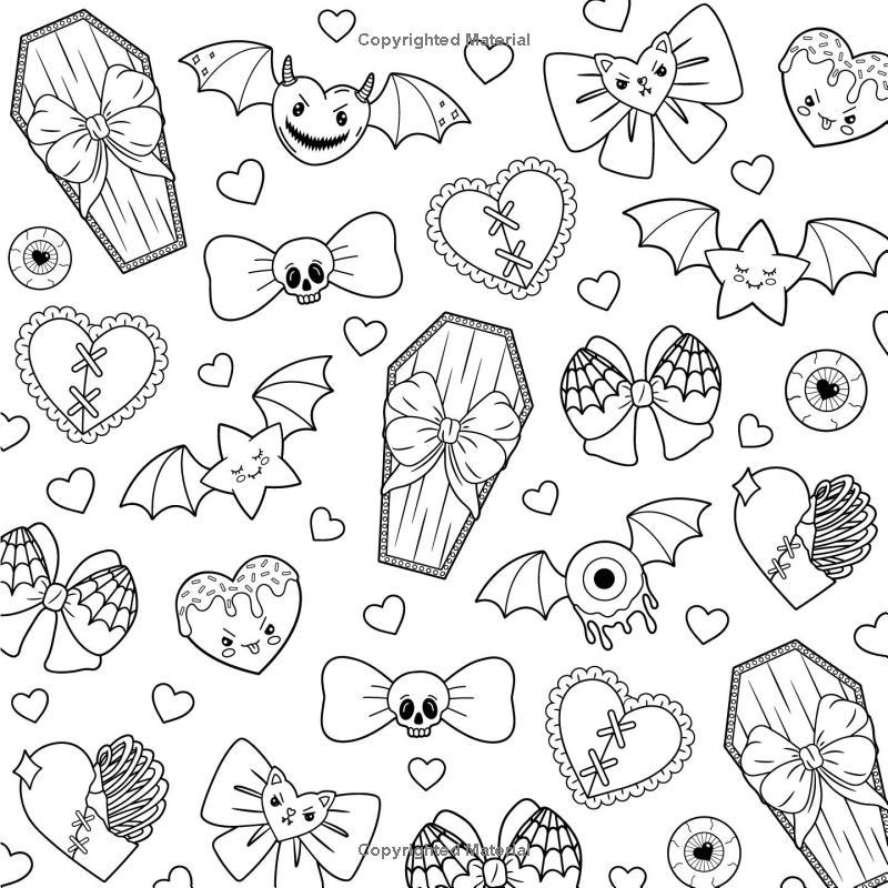 Sách ngoại văn: The Creepy Cute Goth Coloring Book