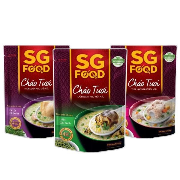 Hình ảnh Lốc 32 - Combo 3 Cháo Tươi Sài Gòn Food 240g (Sườn Non, Lươn, Cá Lóc)