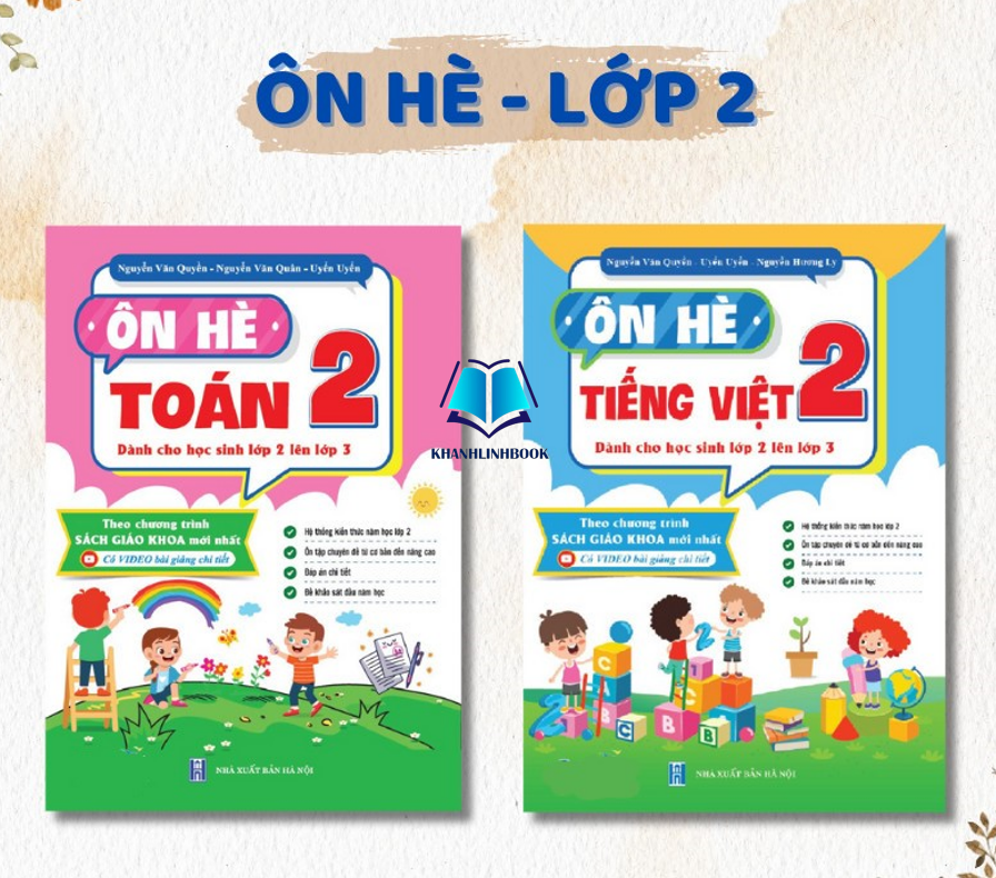 Sách - Combo Ôn Hè Toán và Tiếng Việt 2 Dành cho học sinh lớp 2 lên 3 (2 cuốn)