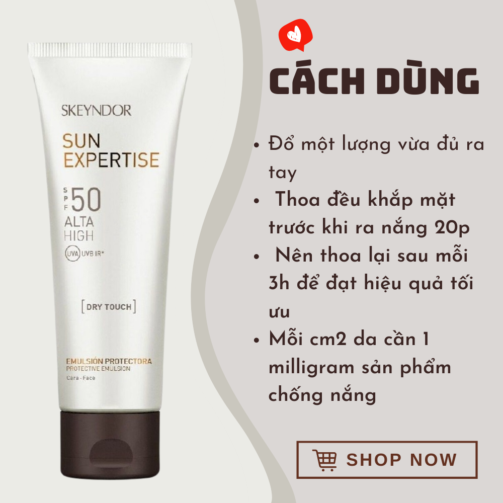 [SKEYNDOR] Kem chống nắng dạng sữa cho da dầu Dry Touch Protective Emulsion SPF50 Sun Expertise 75ml