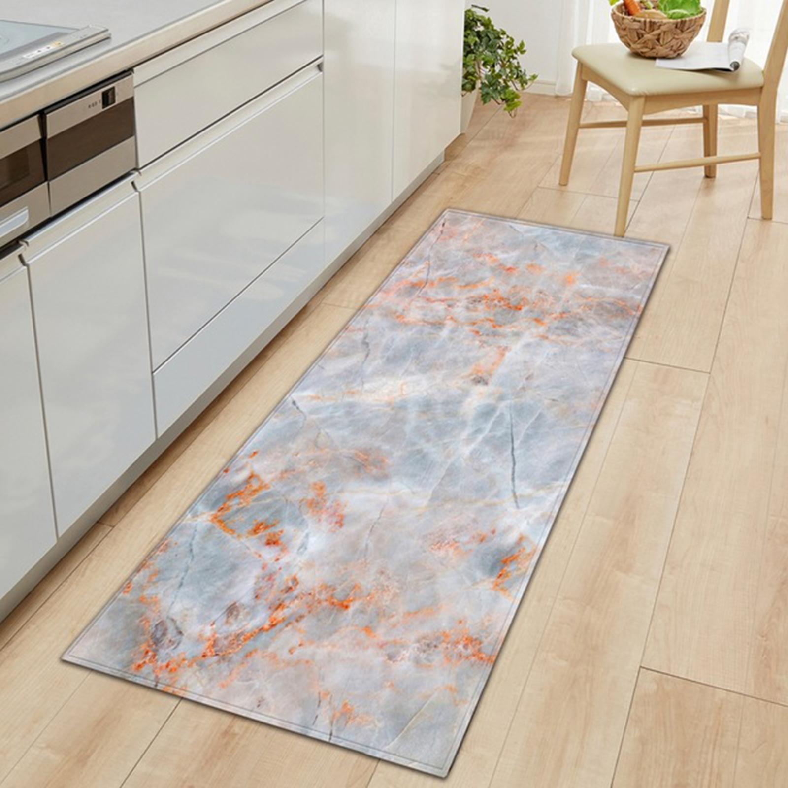 Kitchen Carpet Floor Mat Marble Printed Multipurpose for Doormat