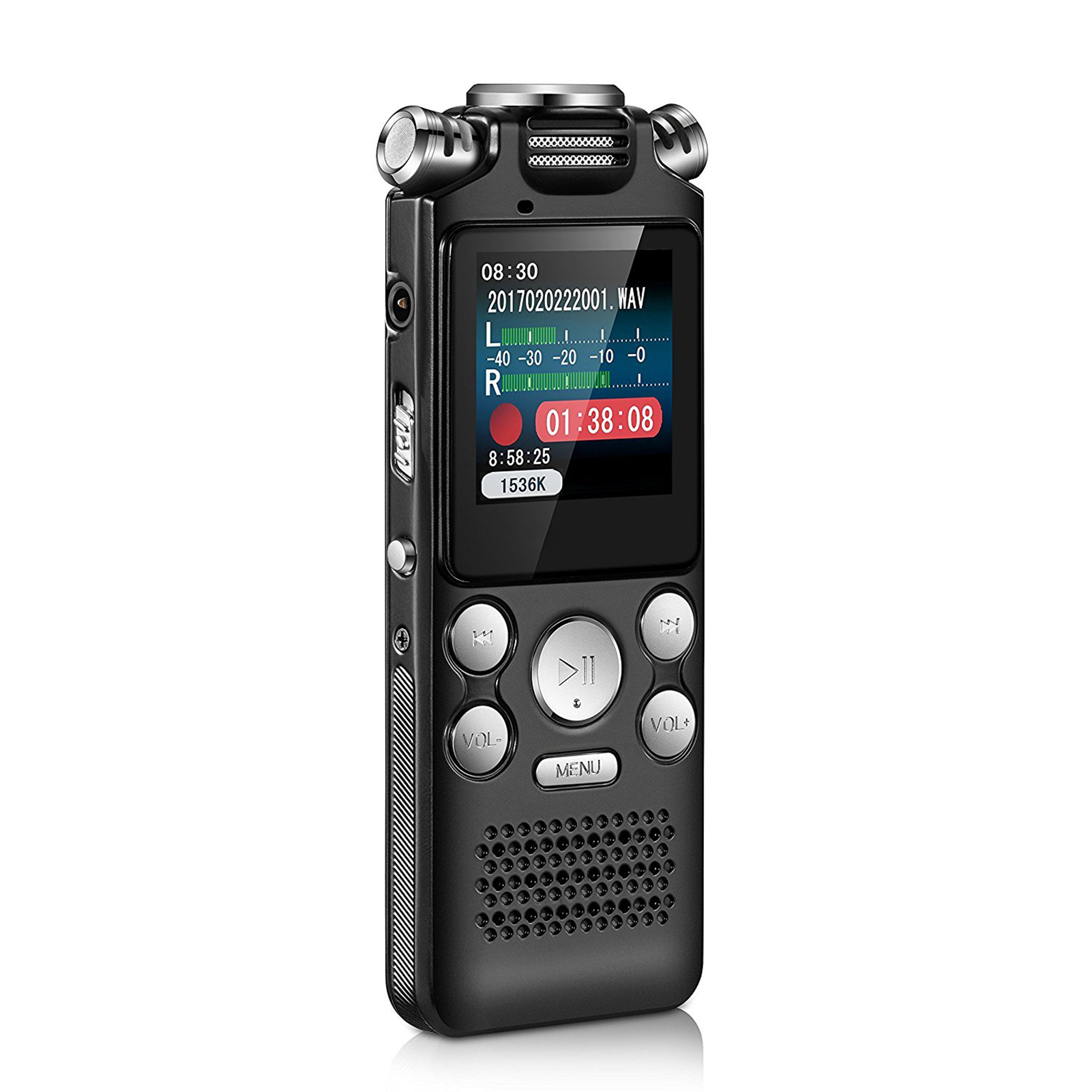 Hàng Chính Hãng - Máy Ghi Âm Kỹ Thuật Số 8822JA Bộ Nhớ 32GB Màn LCD Tốc Độ Ghi Âm 1536Kbps 3 Micro Thu Âm Siêu Nhạy Khoảng Cách Thu 50m Tự Động Ghi Âm Pin Trâu 15 Giờ Hỗ Trợ Đa Định Dạng MP3, WAV, APE, FLAC, WMA, ACC-LC, ACELP Kết Nối Đơn Giản - ROGTZ