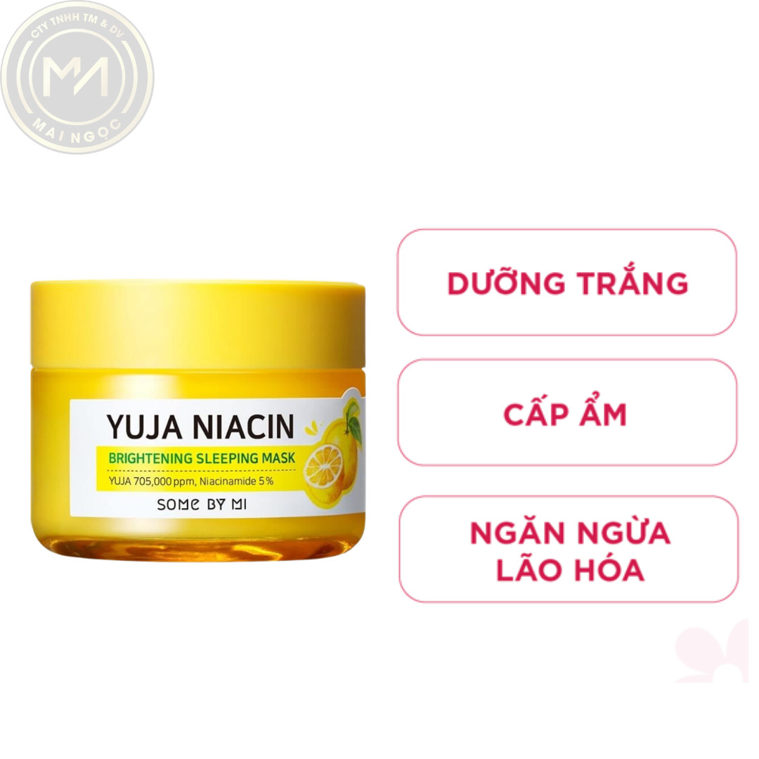 Mặt nạ ngủ cung cấp ẩm, dưỡng sáng và mờ thâm Some By Mi Yuja Niacin Brightening Sleeping Mask