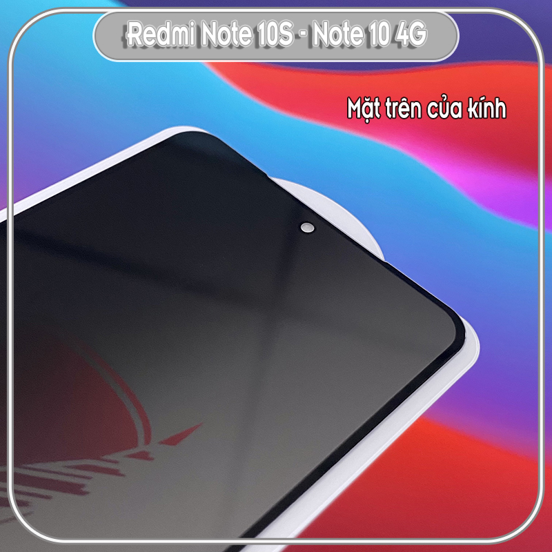 Kính cường lực cho Xiaomi Redmi Note 10S - Remi Note 10 4G chống nhìn trộm full viền đen