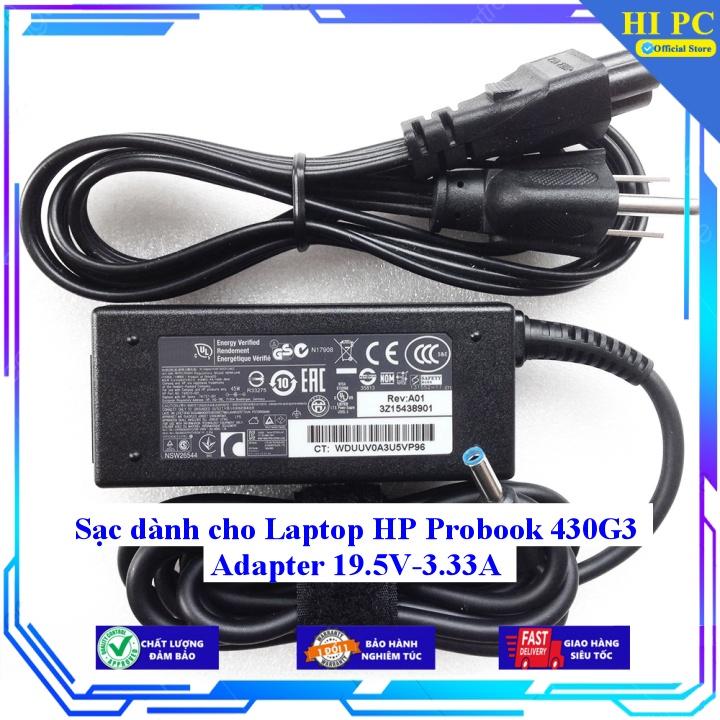 Sạc dành cho Laptop HP Probook 430G3 Adapter 19.5V-3.33A - Kèm Dây nguồn - Hàng Nhập Khẩu